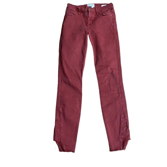FRAME Le High Skinny Jeans Raw Step Hem Size 26 - Picture 2 of 7